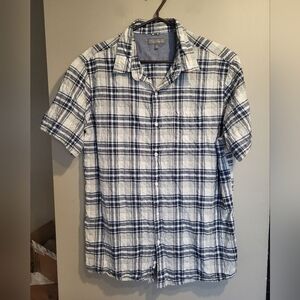 Denver Hayes Navy and White Checkered Shirt, Size XL